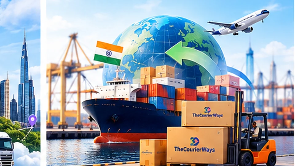 Import courier services to India illustration